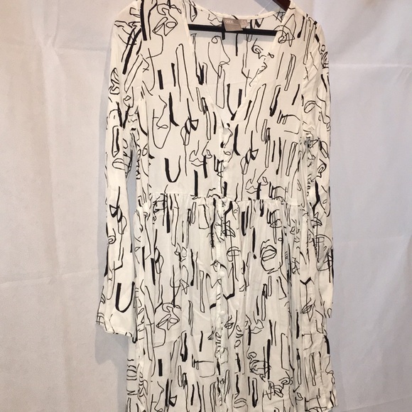 ASOS Mini Dress | Black and White Print | Size 6 - Picture 1 of 7